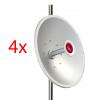 MikroTik zestaw 4 anten MTAD-5G-30D3 Dish 30 dBi, 5 GHz, 2x2 MIMO