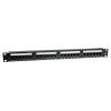 Patchpanel, 24 porty UTP kat. 6, standard Rack 19", wysokość 1U, złącza krone
