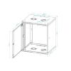 Stalflex S-RC19-12U-450GB szafa Rack 19" 12U 450 mm, drzwi szklane, czarna (wisząca)