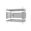 Stalflex S-RC19-4U-350GG szafa Rack 19" 4U 350 mm, drzwi szklane, szara (wisząca)