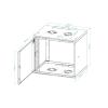 Stalflex S-RC19-9U-600GG szafa Rack 19" 9U 600 mm, drzwi szklane, szara (wisząca)