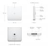 Ubiquiti U6 Enterprise In-Wall UniFi naścienny punkt dostępowy Wi-Fi 6E AX10000, 1x 2.5GE, 4x GE
