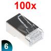 Wtyk RJ45 ekranowany na drut FTP kat.6 100 szt.